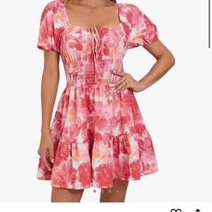 Pink and Orange Sun Dress